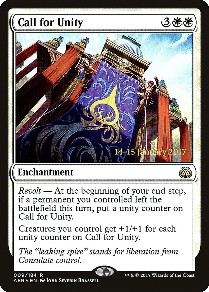 Call for Unity [Aether Revolt Prerelease Promos] | Gate City Games LLC