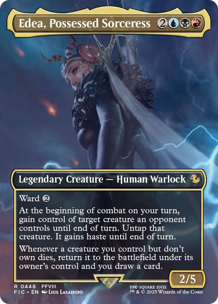 Edea, Possessed Sorceress (Borderless) [FINAL FANTASY Commander] | Gate City Games LLC