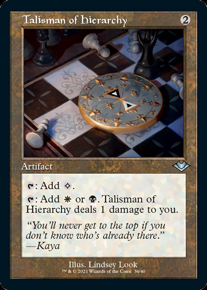 Talisman of Hierarchy (Retro Foil Etched) [Modern Horizons] | Gate City Games LLC