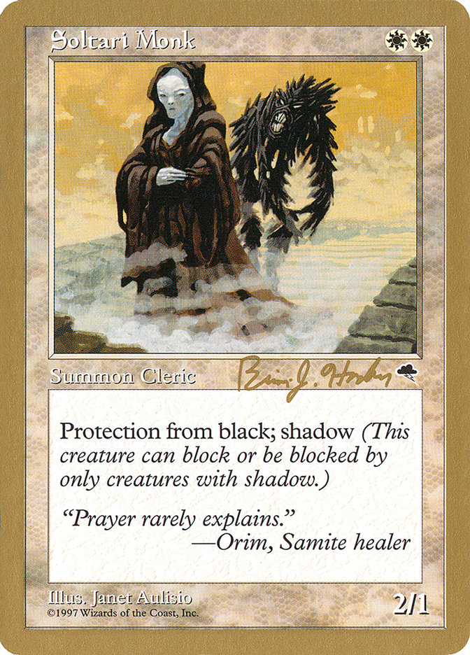 Soltari Monk (Brian Hacker) [World Championship Decks 1998] | Gate City Games LLC