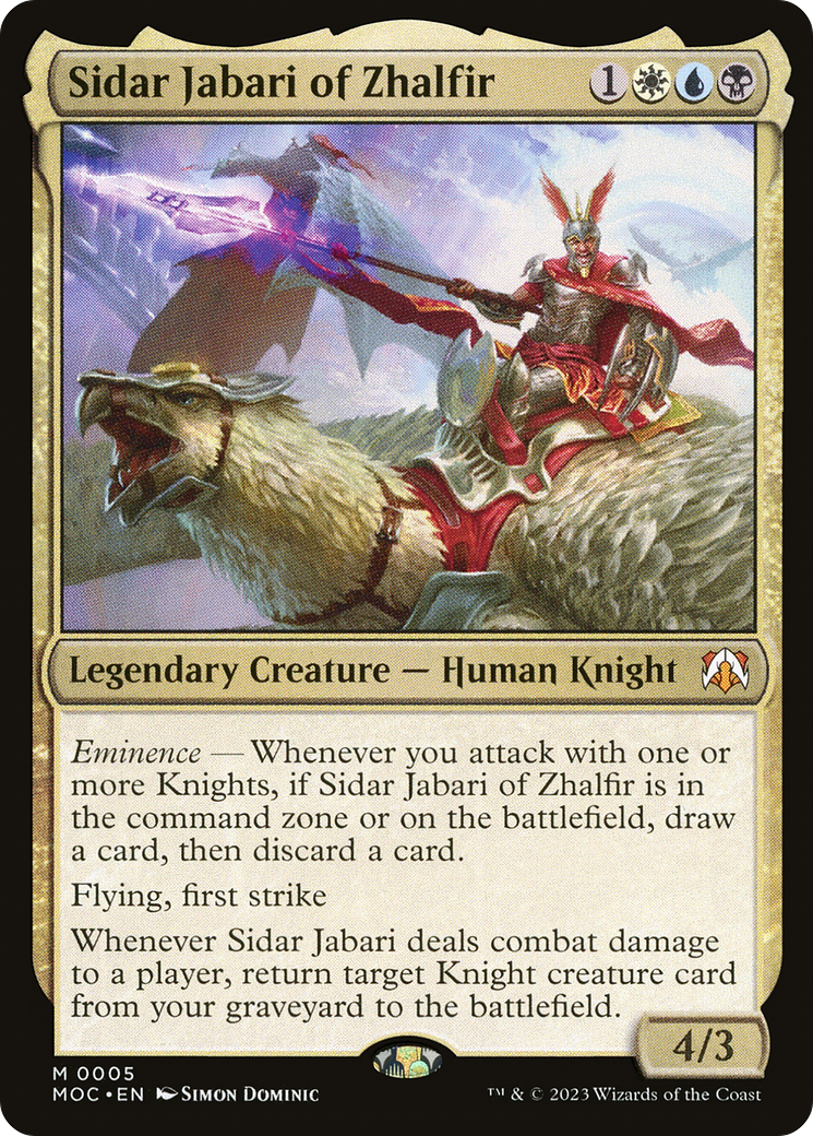 Sidar Jabari of Zhalfir [March of the Machine Commander] | Gate City Games LLC