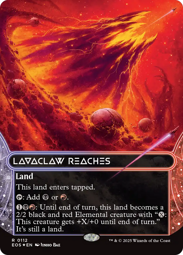Lavaclaw Reaches (0112) (Borderless) (Galaxy Foil) [Edge of Eternities: Stellar Sights] | Gate City Games LLC