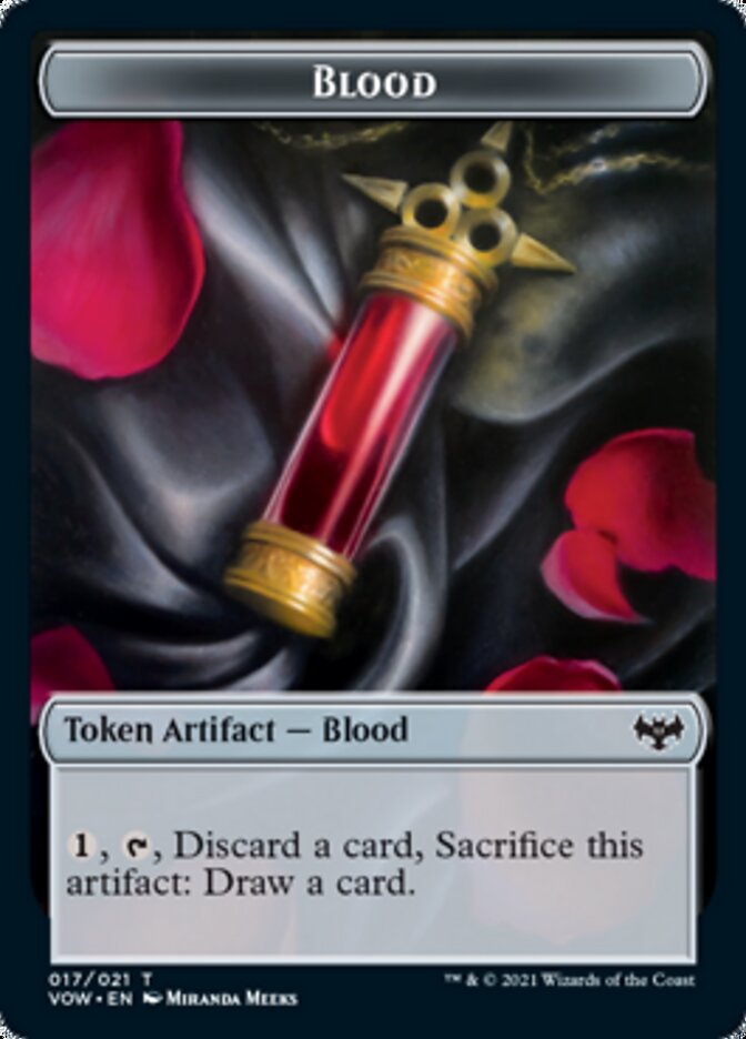 Blood // Spirit Cleric Double-Sided Token [Innistrad: Crimson Vow Tokens] | Gate City Games LLC