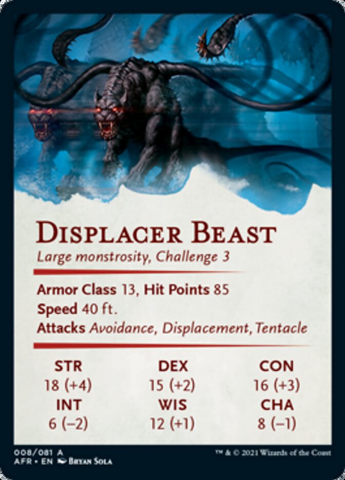 Displacer Beast Art Card [Dungeons & Dragons: Adventures in the Forgotten Realms Art Series] | Gate City Games LLC