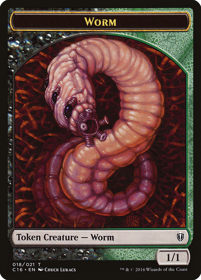 Zombie // Worm Double-Sided Token [Commander 2016 Tokens] | Gate City Games LLC
