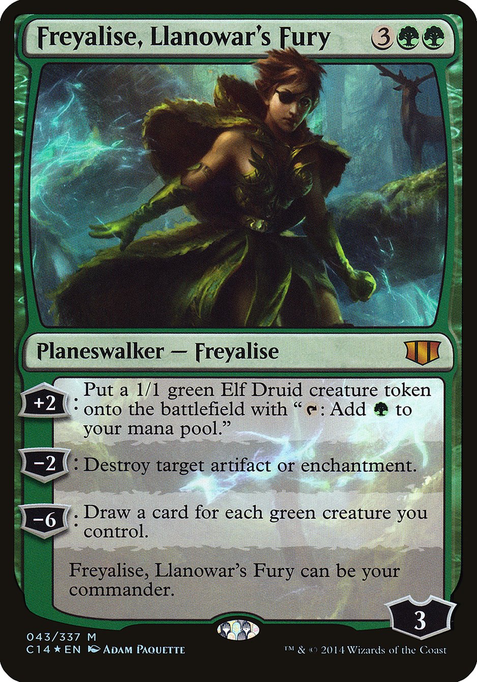 Freyalise, Llanowar's Fury (Oversized) [Commander 2014 Oversized] | Gate City Games LLC