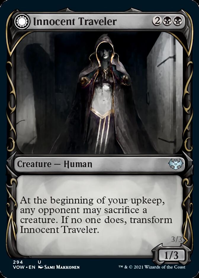 Innocent Traveler // Malicious Invader (Showcase Fang Frame) [Innistrad: Crimson Vow] | Gate City Games LLC