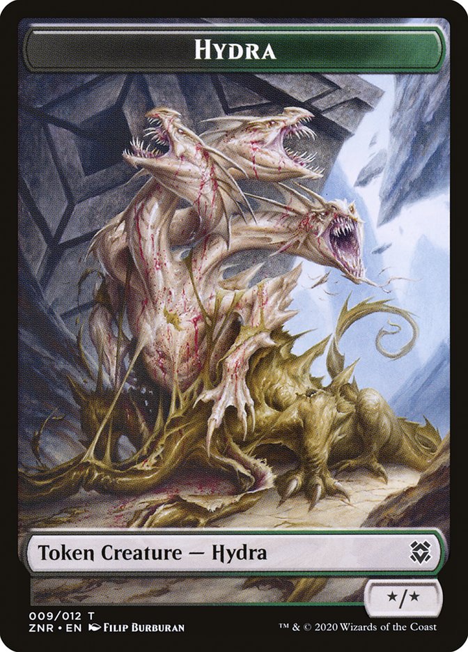 Angel Warrior // Hydra Double-Sided Token [Zendikar Rising Tokens] | Gate City Games LLC