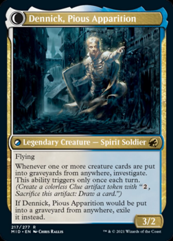 Dennick, Pious Apprentice // Dennick, Pious Apparition [Innistrad: Midnight Hunt] | Gate City Games LLC