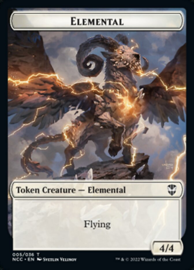 Clue // Elemental (005) Double-Sided Token [Streets of New Capenna Commander Tokens] | Gate City Games LLC