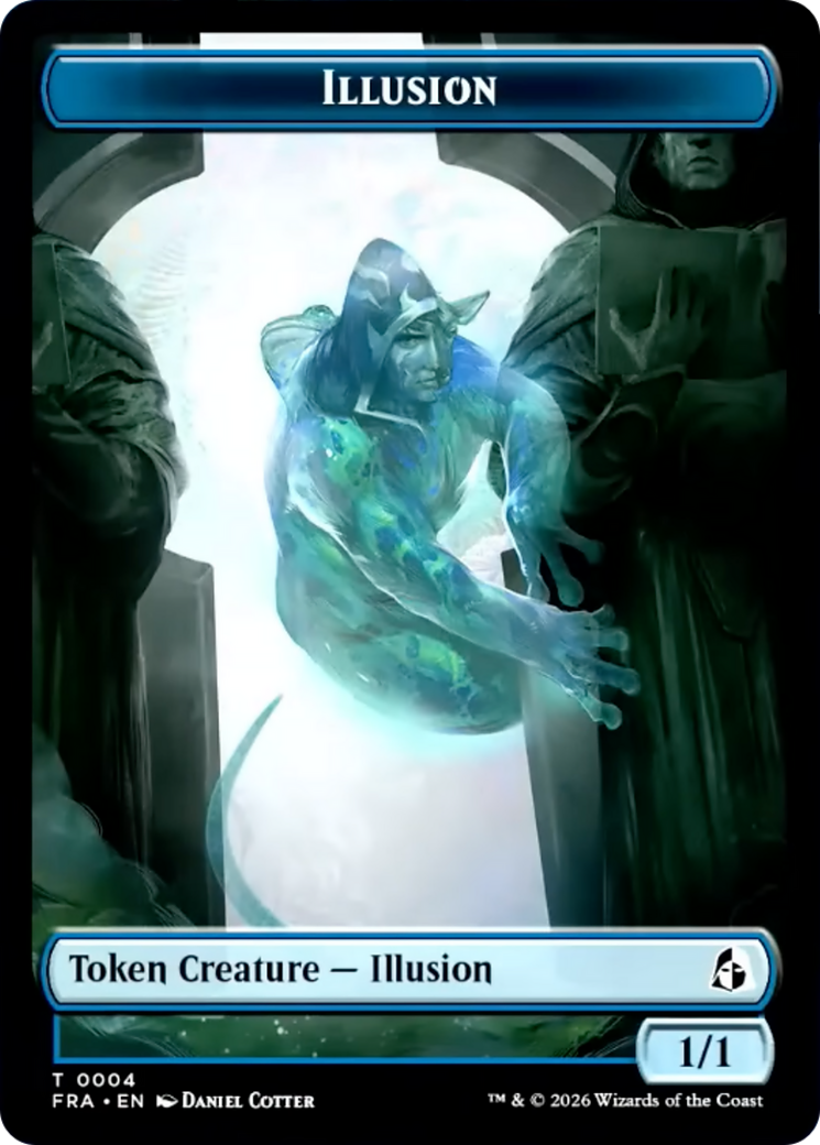 Illusion // Jace Double-Sided Token [Reality Fracture Tokens] | Gate City Games LLC