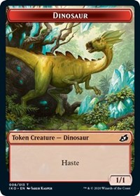 Dinosaur // Human Soldier (004) Double-Sided Token [Ikoria: Lair of Behemoths Tokens] | Gate City Games LLC