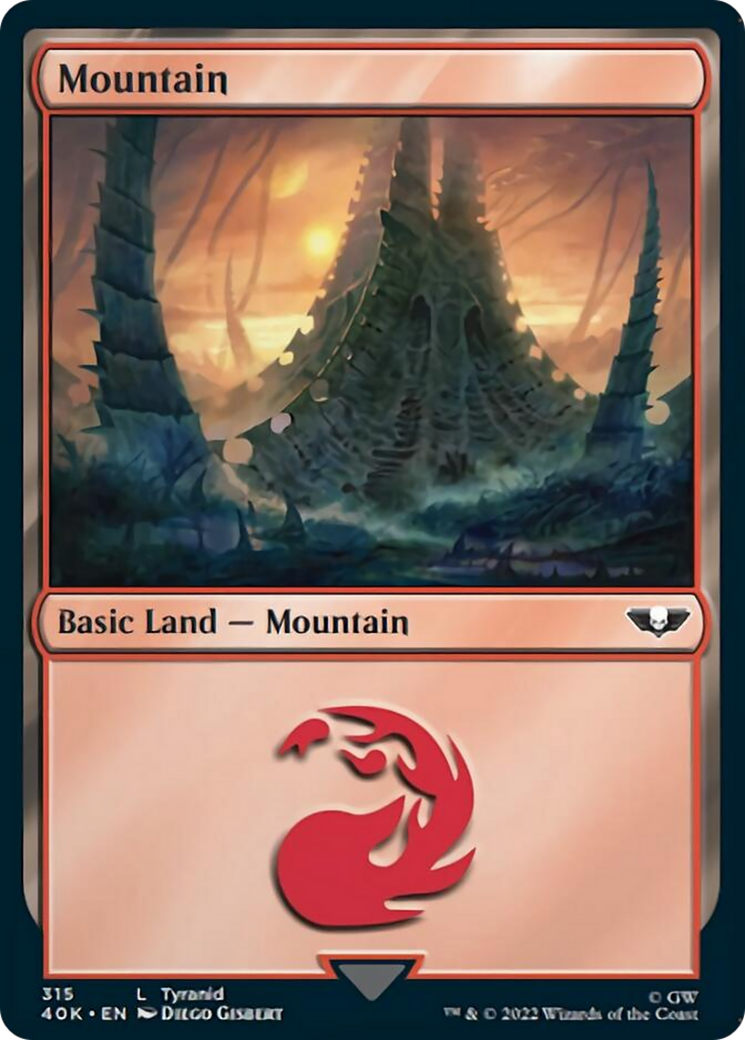 Mountain (315) (Surge Foil) [Warhammer 40,000] | Gate City Games LLC