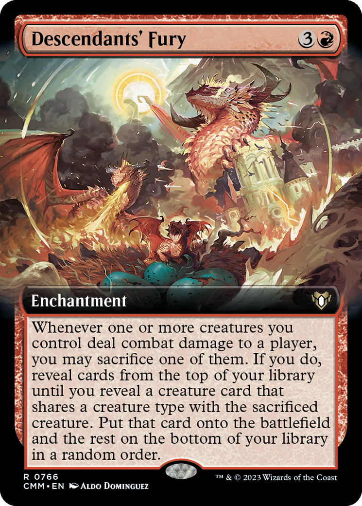 Descendants' Fury (Extended Art) [Commander Masters] | Gate City Games LLC
