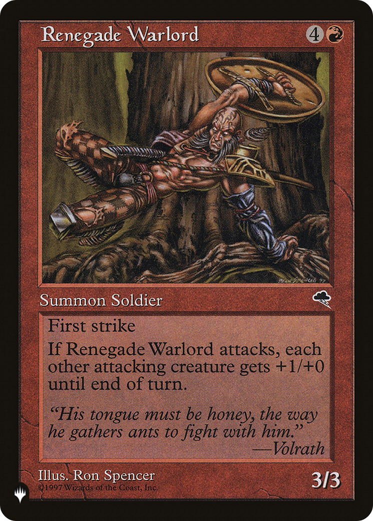 Renegade Warlord [The List Reprints] | Gate City Games LLC