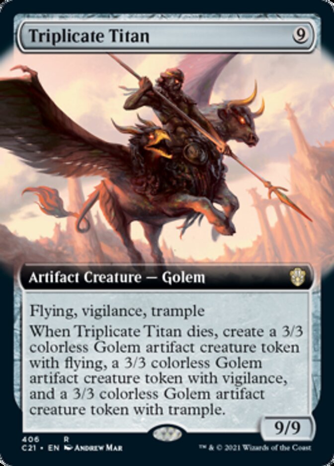 Triplicate Titan (Extended Art) [Commander 2021] | Gate City Games LLC
