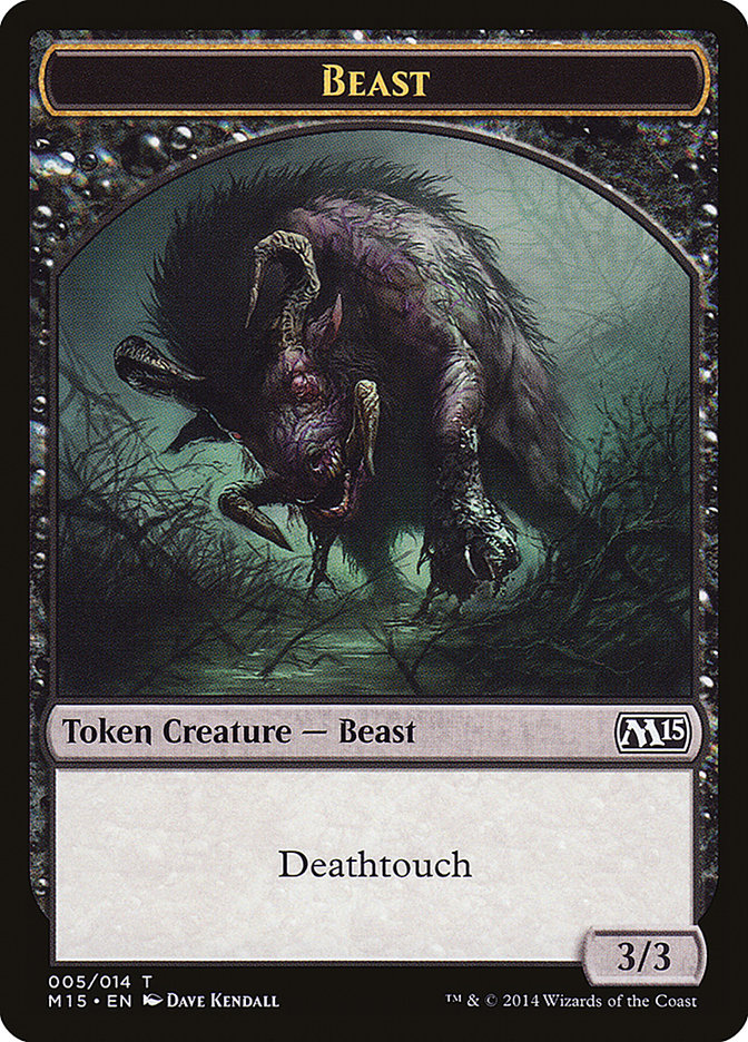 Beast Token (005/014) [Magic 2015 Tokens] | Gate City Games LLC