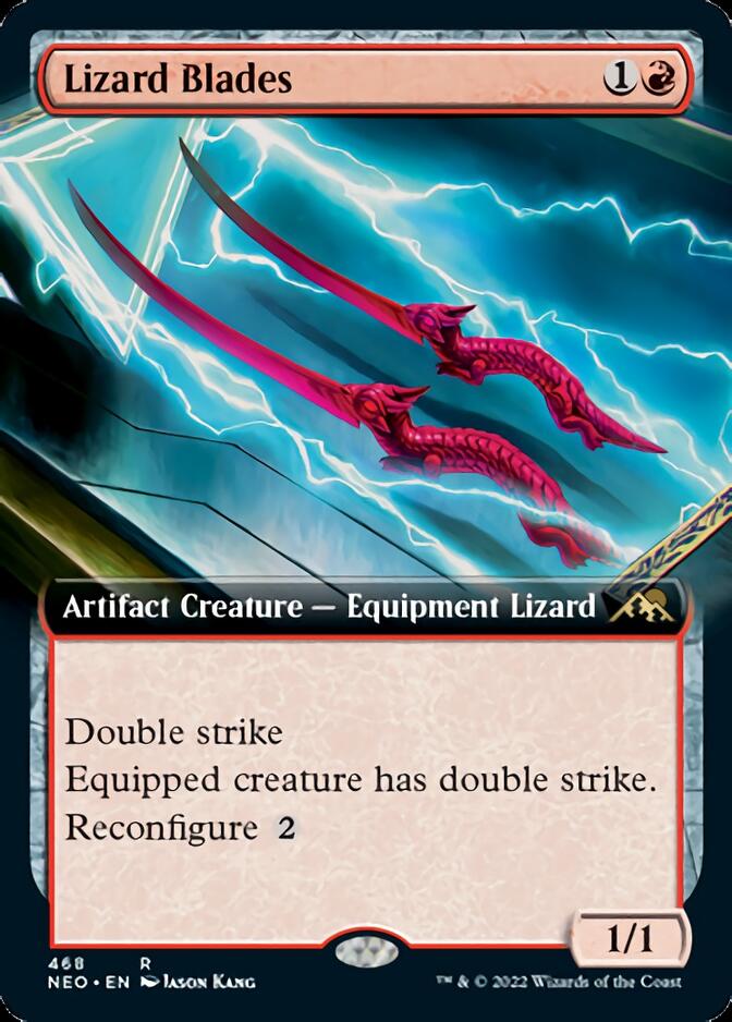 Lizard Blades (Extended Art) [Kamigawa: Neon Dynasty] | Gate City Games LLC