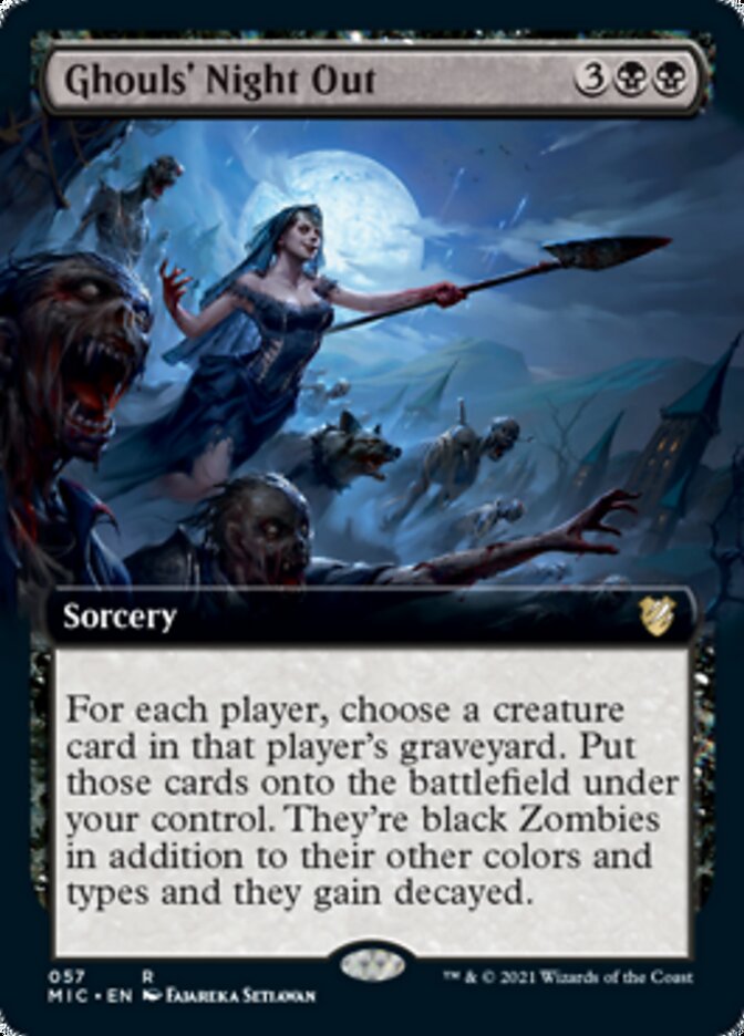 Ghouls' Night Out (Extended Art) [Innistrad: Midnight Hunt Commander] | Gate City Games LLC