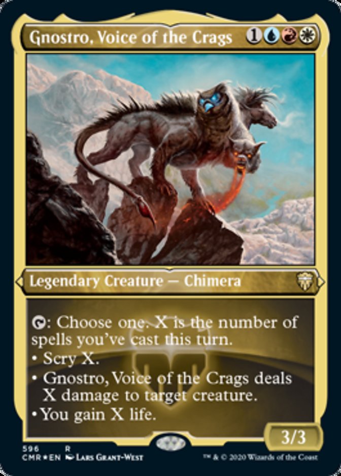 Gnostro, Voice of the Crags (Etched) [Commander Legends] | Gate City Games LLC