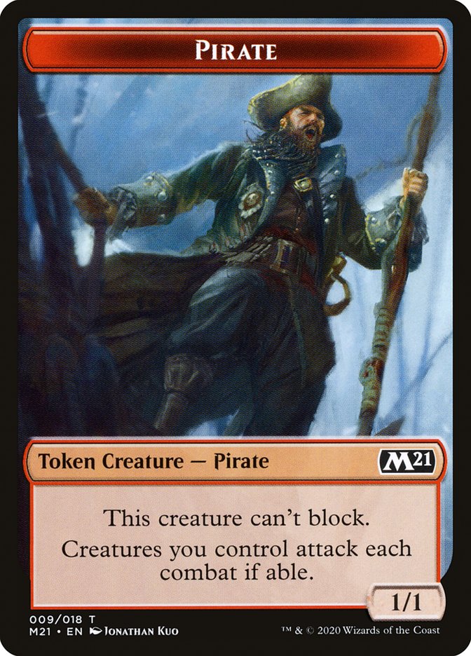 Knight // Pirate Double-Sided Token [Core Set 2021 Tokens] | Gate City Games LLC