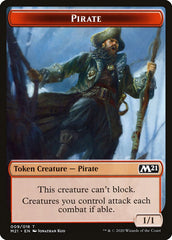 Demon // Pirate Double-Sided Token [Core Set 2021 Tokens] | Gate City Games LLC