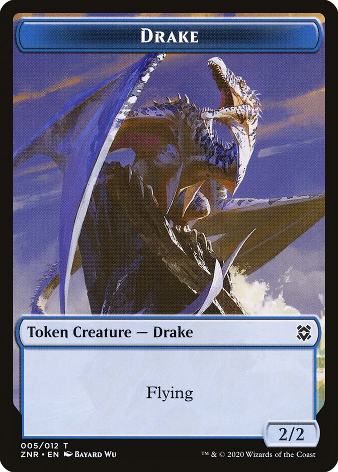 Construct // Drake Double-Sided Token [Zendikar Rising Tokens] | Gate City Games LLC