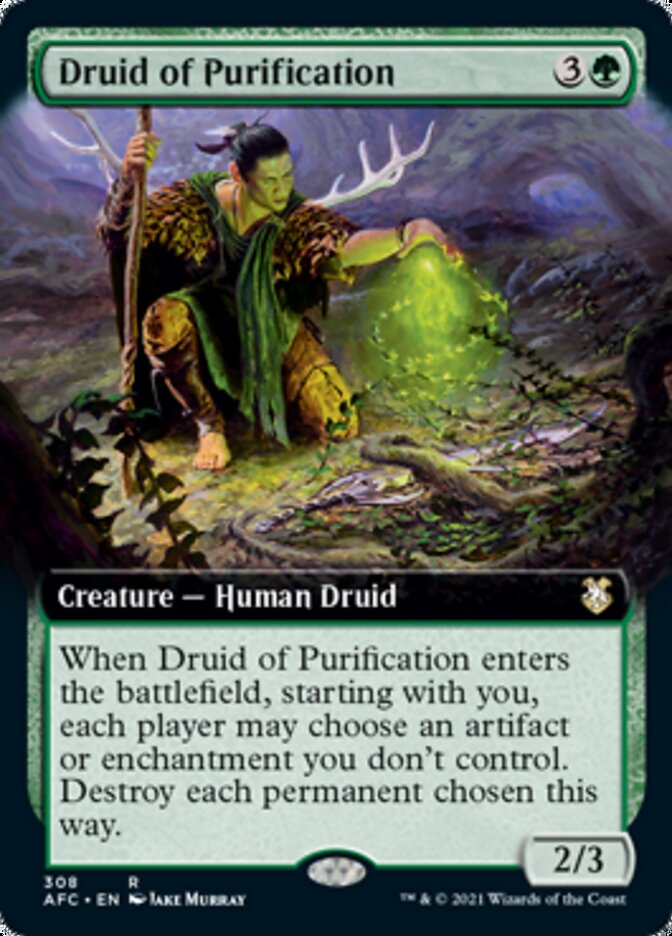 Druid of Purification (Extended Art) [Dungeons & Dragons: Adventures in the Forgotten Realms Commander] | Gate City Games LLC