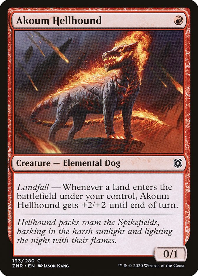 Akoum Hellhound [Zendikar Rising] | Gate City Games LLC