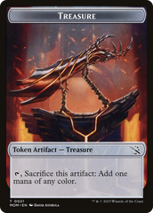 Treasure (21) // Teferi Akosa of Zhalfir Emblem Double-Sided Token [March of the Machine Tokens] | Gate City Games LLC