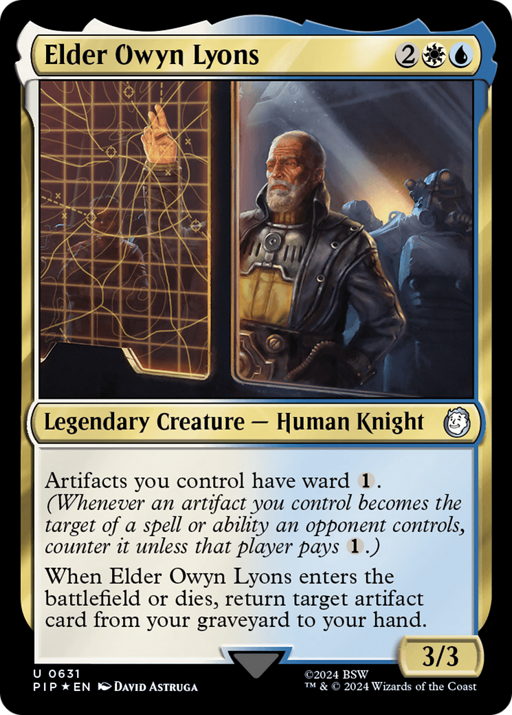 Elder Owyn Lyons (Surge Foil) [Fallout] | Gate City Games LLC