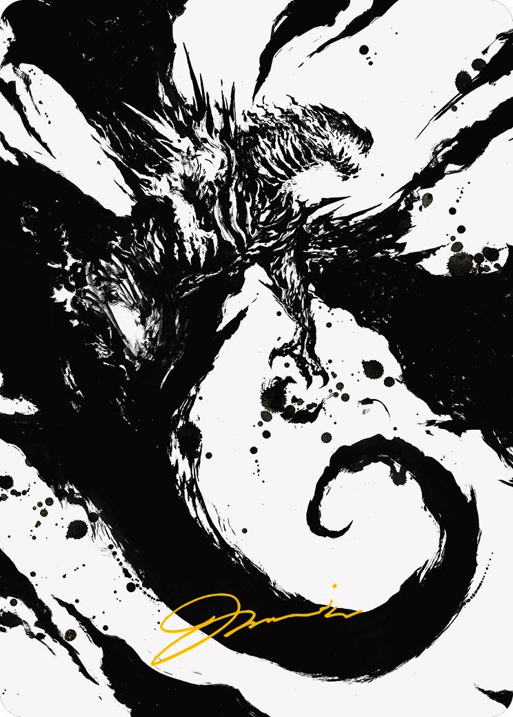 Capricious Hellraiser Art Card (Gold-Stamped Signature) [Phyrexia: All Will Be One Art Series] | Gate City Games LLC