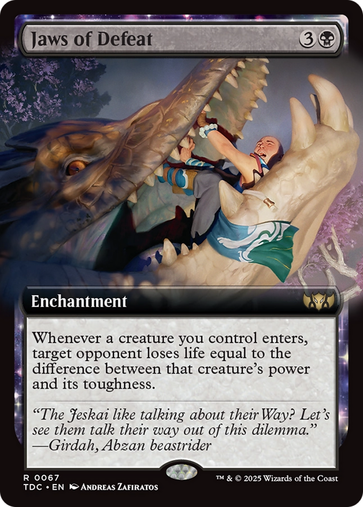 Jaws of Defeat (Extended Art) [Tarkir: Dragonstorm Commander] | Gate City Games LLC