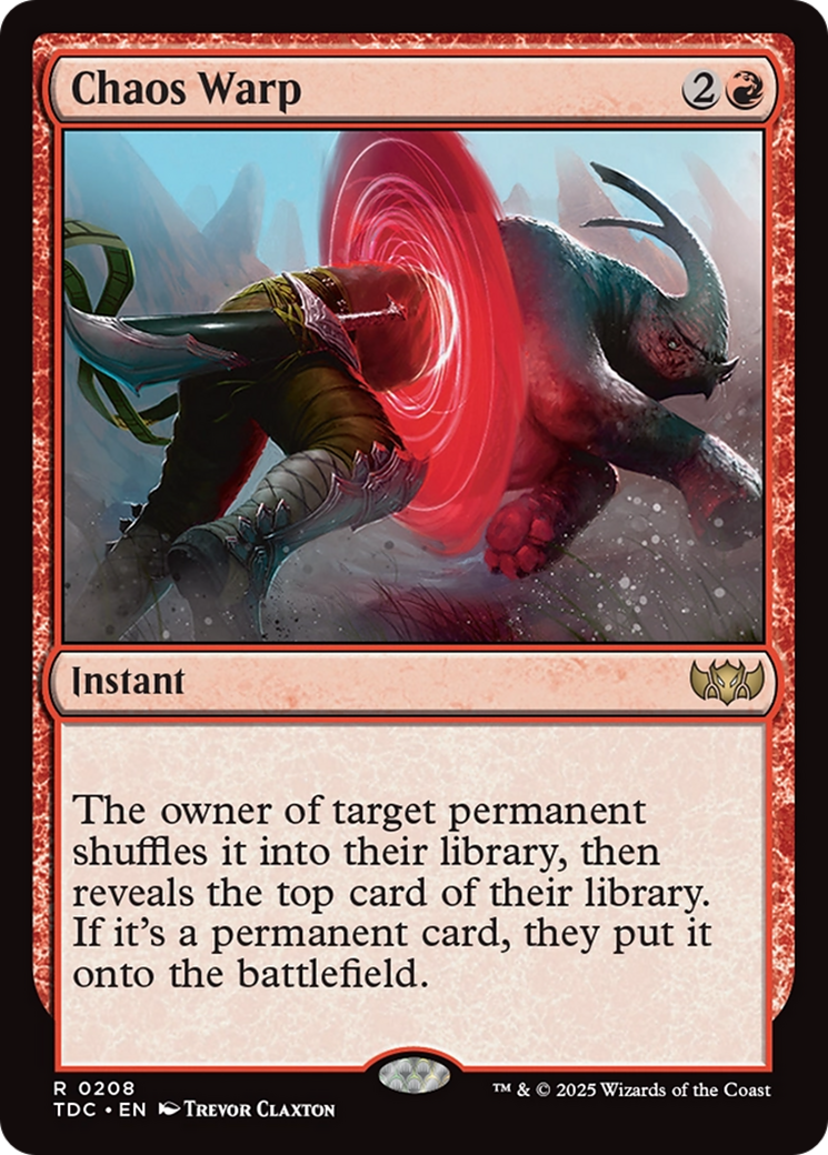 Chaos Warp [Tarkir: Dragonstorm Commander] | Gate City Games LLC