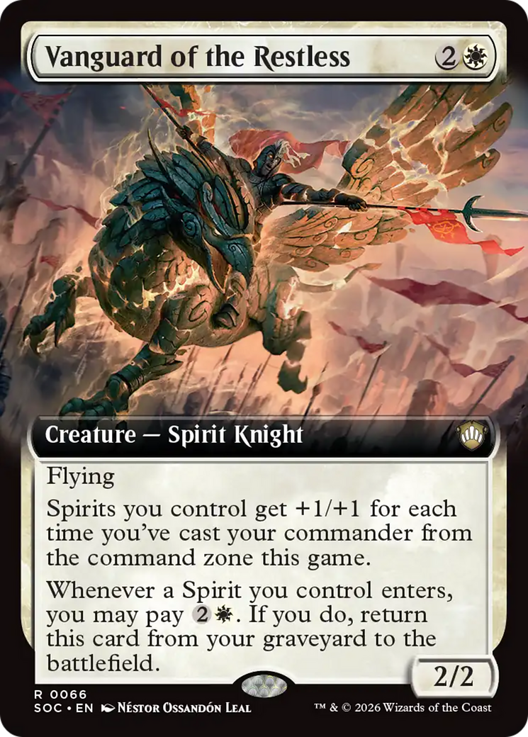 Vanguard of the Restless (Extended Art) [Secrets of Strixhaven Commander] | Gate City Games LLC