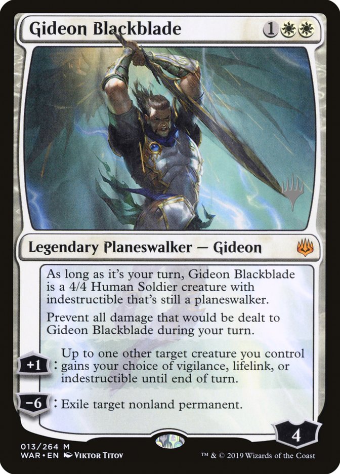 Gideon Blackblade (Promo Pack) [War of the Spark Promos] | Gate City Games LLC