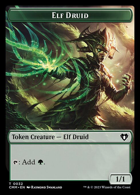 Saproling // Elf Druid Double-Sided Token [Commander Masters Tokens] | Gate City Games LLC