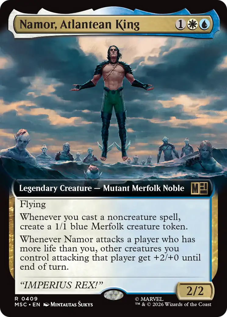 Namor, Atlantean King (Extended Art) [Marvel Super Heroes Commander] | Gate City Games LLC