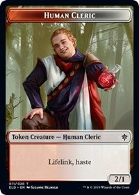 Human Cleric // Food (18) Double-Sided Token [Throne of Eldraine Tokens] | Gate City Games LLC