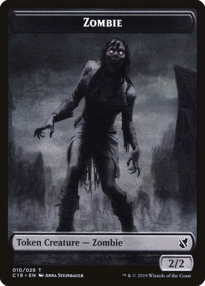 Ob Nixilis, Reignited Emblem // Zombie (010) Double-Sided Token [Commander 2019 Tokens] | Gate City Games LLC