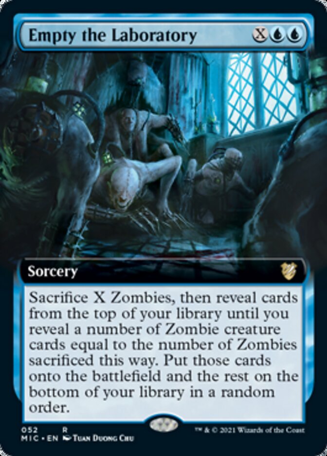 Empty the Laboratory (Extended Art) [Innistrad: Midnight Hunt Commander] | Gate City Games LLC