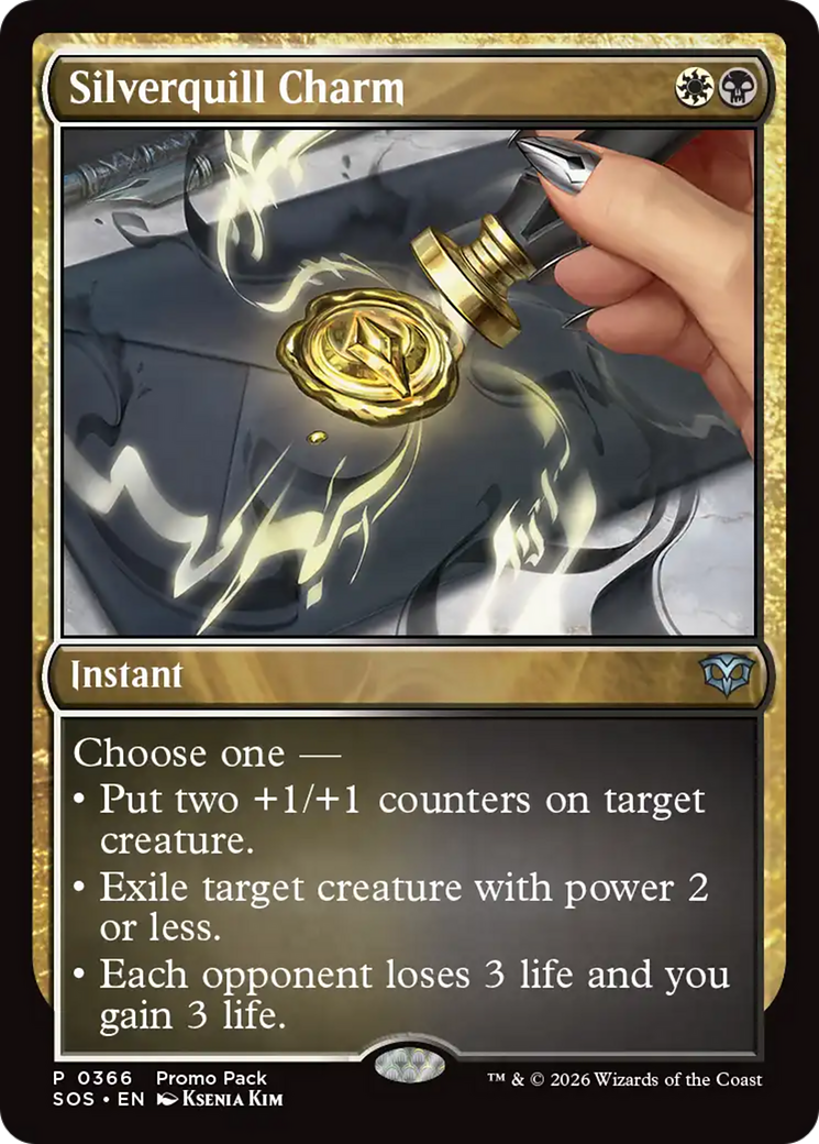 Silverquill Charm [Secrets of Strixhaven Promos] | Gate City Games LLC