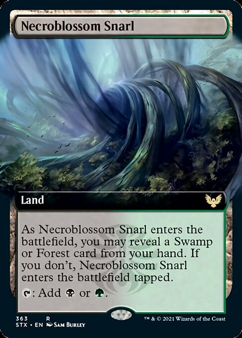 Necroblossom Snarl (Extended Art) [Strixhaven: School of Mages] | Gate City Games LLC