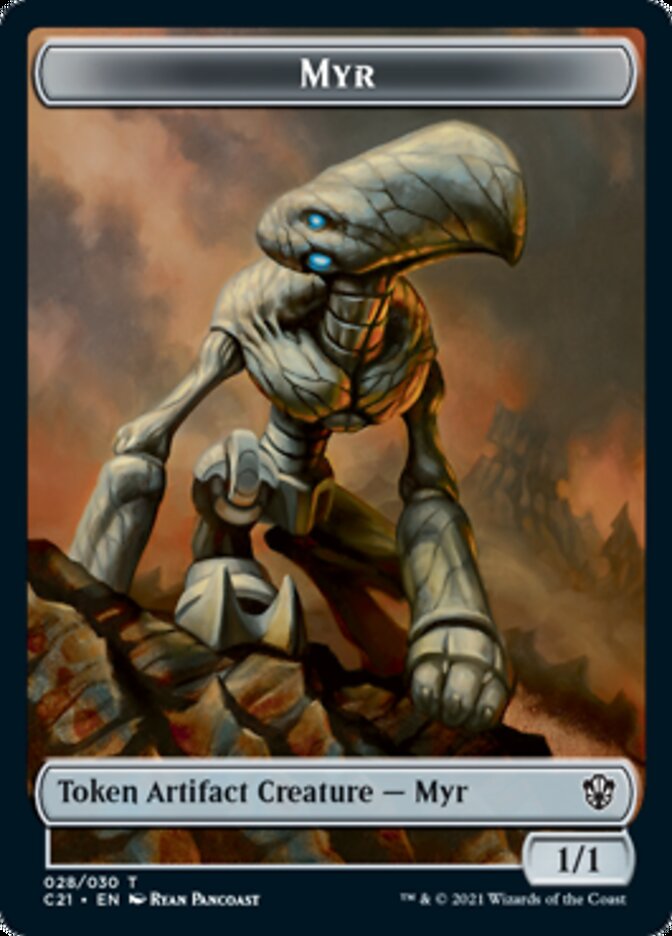 Myr // Treasure Double-Sided Token [Commander 2021 Tokens] | Gate City Games LLC