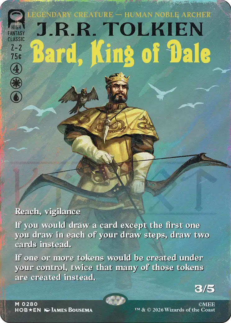 Bard, King of Dale (Borderless) (Surge Foil) [The Hobbit] | Gate City Games LLC