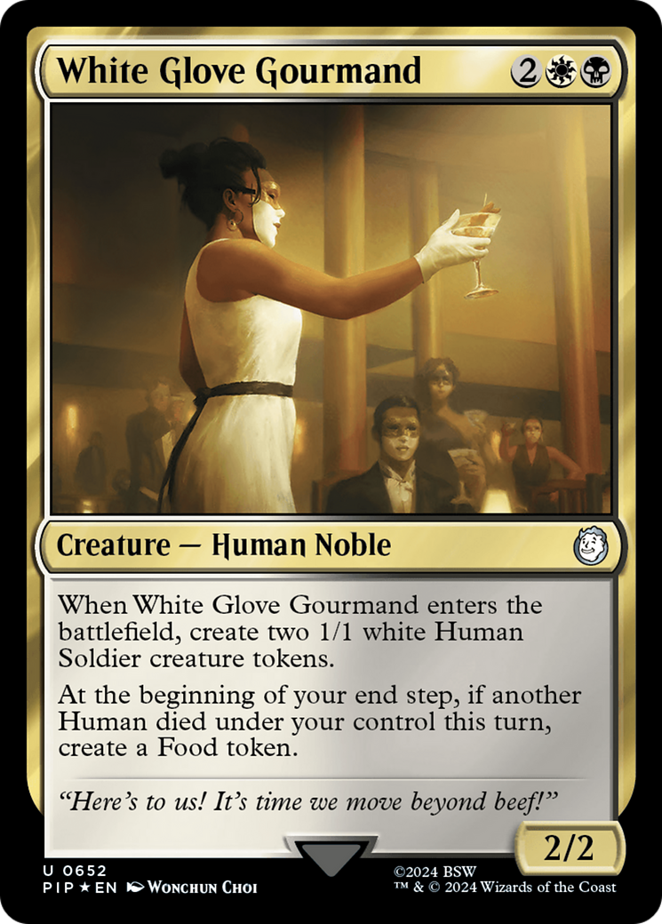 White Glove Gourmand (Surge Foil) [Fallout] | Gate City Games LLC