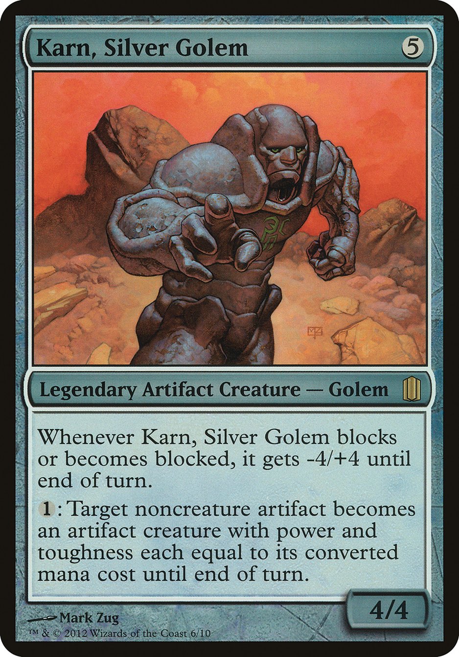 Karn, Silver Golem (Oversized) [Commander's Arsenal Oversized] | Gate City Games LLC