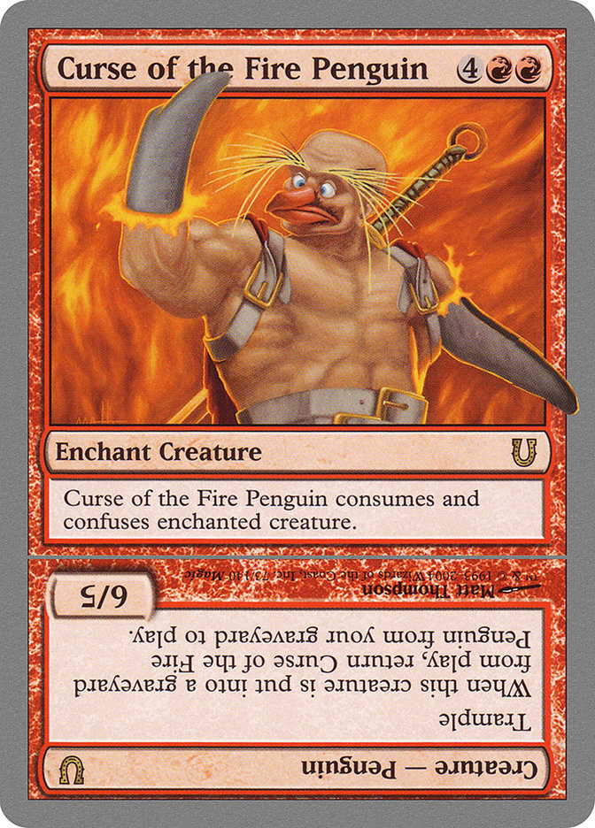 Curse of the Fire Penguin // Curse of the Fire Penguin Creature [Unhinged] | Gate City Games LLC