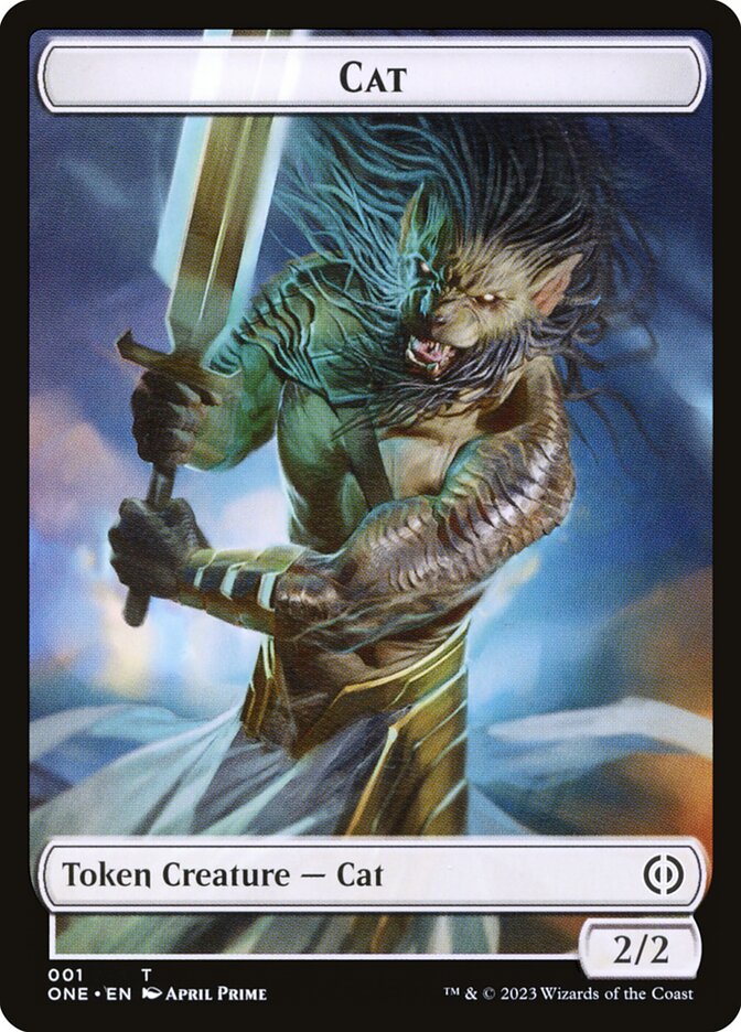 Phyrexian Goblin // Cat Double-Sided Token [Phyrexia: All Will Be One Tokens] | Gate City Games LLC