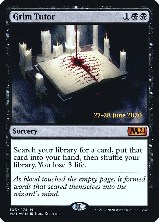 Grim Tutor [Core Set 2021 Prerelease Promos] | Gate City Games LLC
